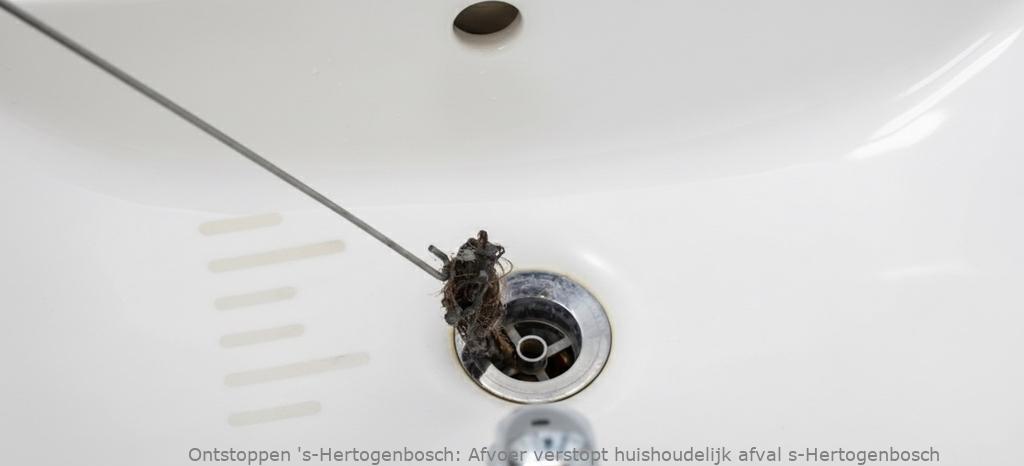 Afvoer verstopt huishoudelijk afval s-Hertogenbosch